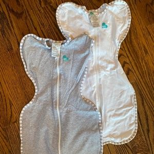 Love to Dream Swaddles (2) Gray and White, S (8-13lbs)
